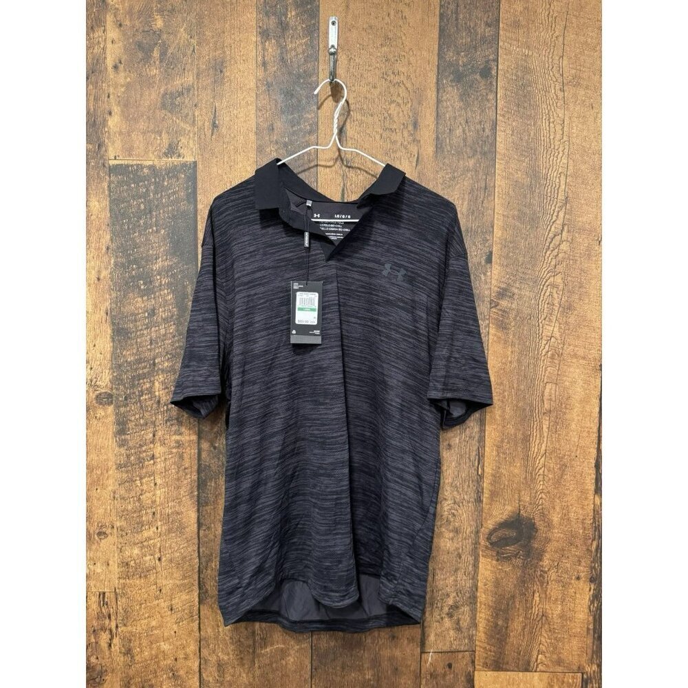 NWT Under Armour Men’s ISO Chill Polo Black Grey Large